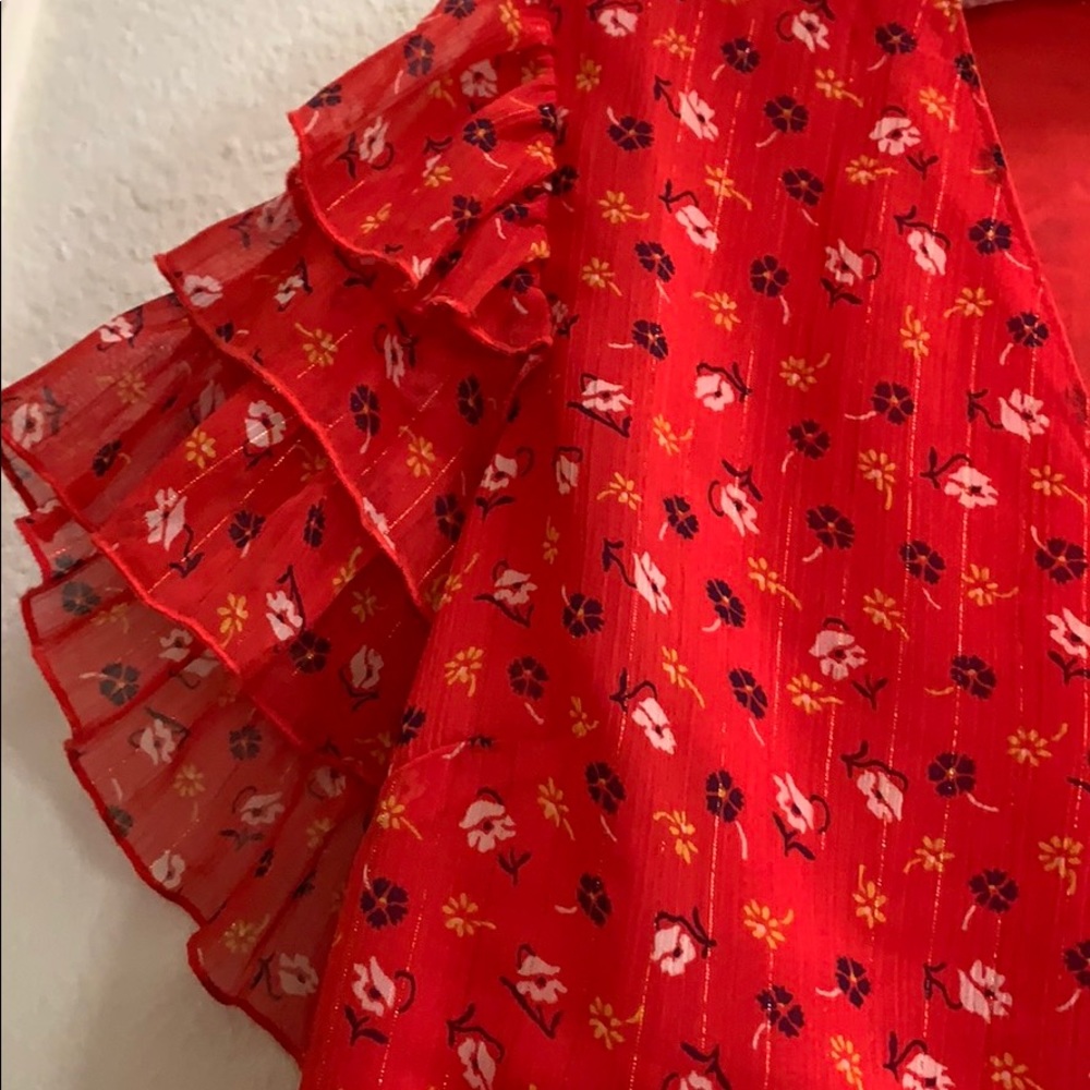 NWT Madewell Tiered Sleeve Peplum Prairie Posies - Picture 3 of 6